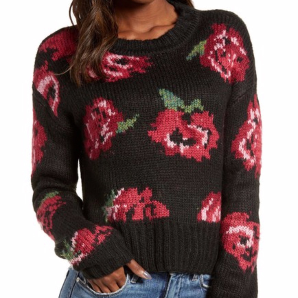 NWOT COTTON EMPORIUM ROSE SWEATER